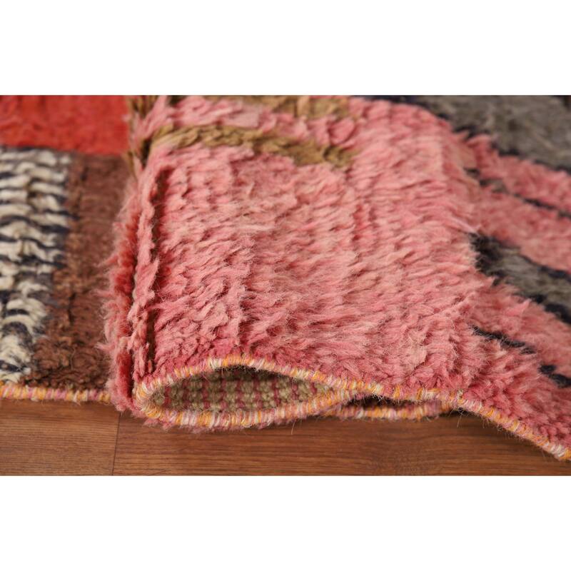 All-Over Plush Moroccan Oriental Area Rug Hand-Knotted Wool Carpet - 8'1" x 10'1"