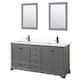 Option Dark Gray / White Cultured Marble Top / Matte