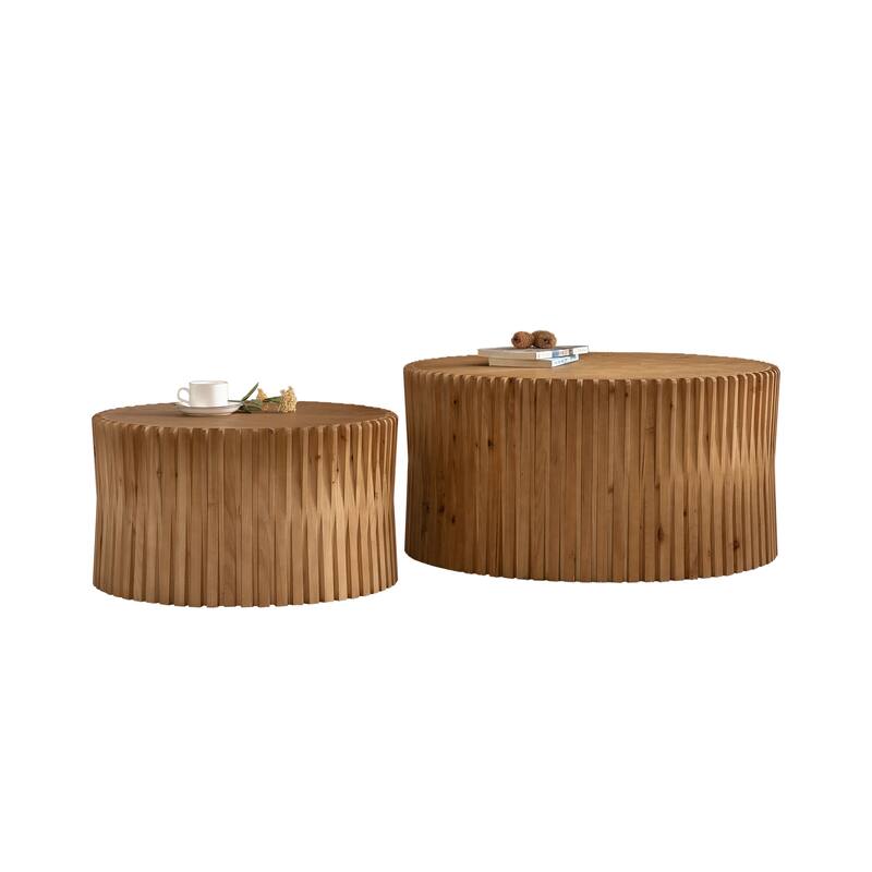 Cylindrical Nesting Coffee Table Set