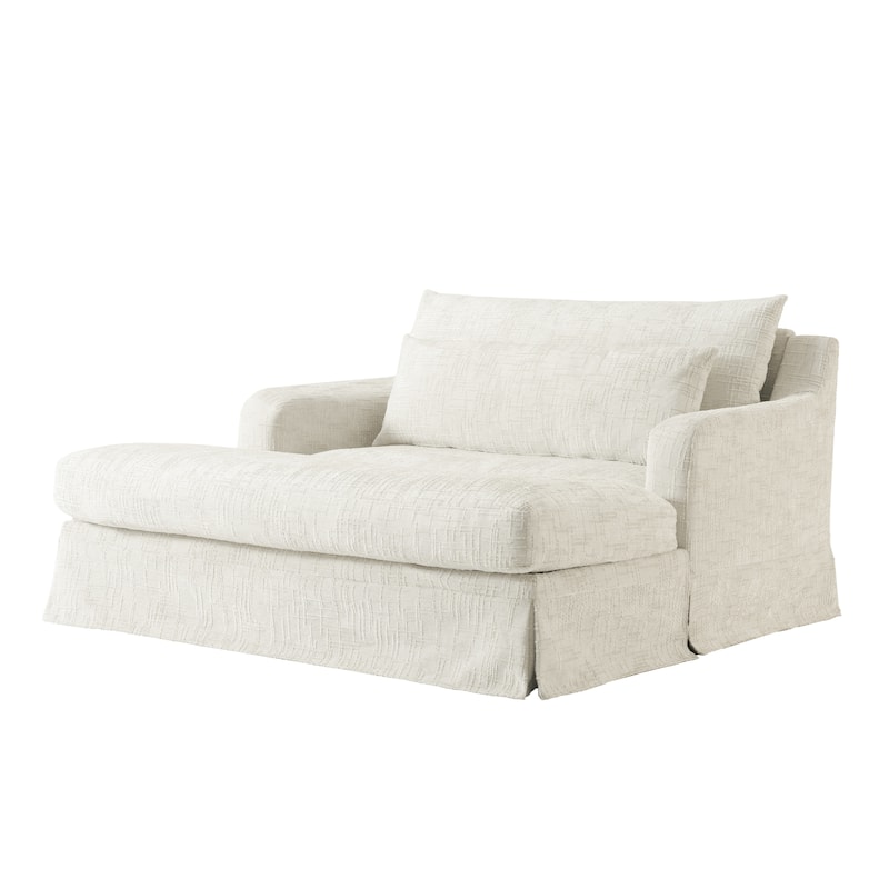 GDFStudio - 93.7" Modular Chenille Sectional Sofa Bed with USB