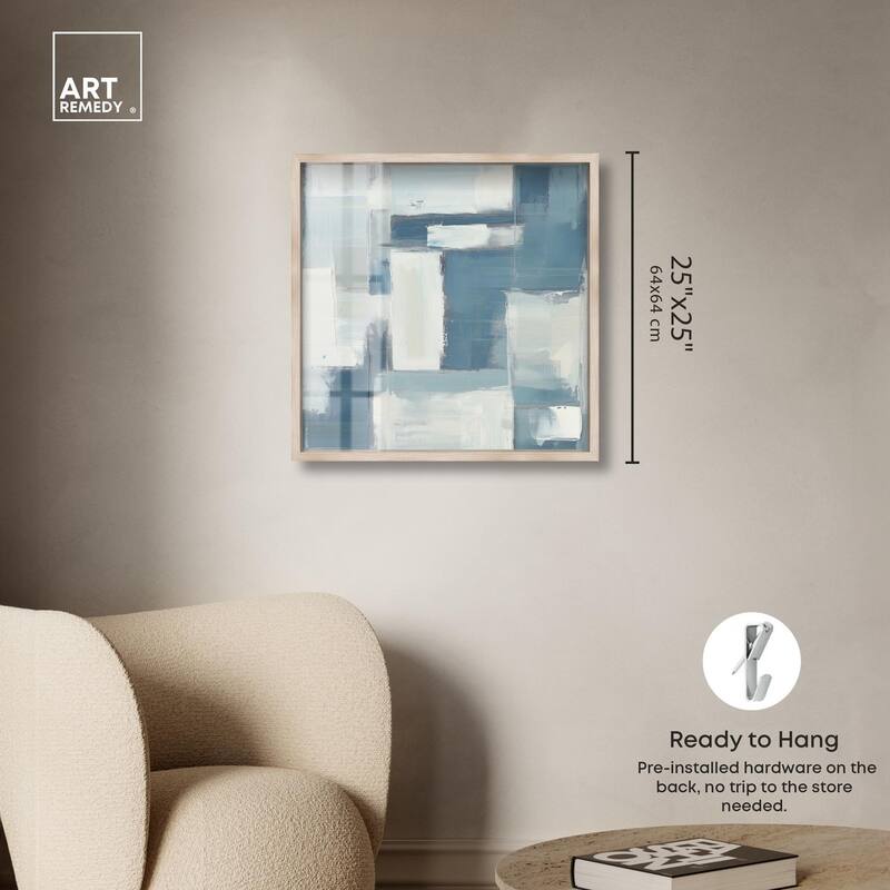 Deconstructed Blue III Shadowbox by Art Remedy