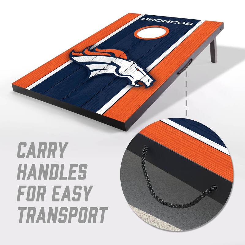 Denver Broncos NFL Compact 2x3 Tailgate Cornhole Board Set