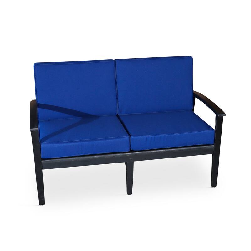 DTY Outdoor Living Longs Peak Eucalyptus Loveseat with Cushions