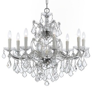 Maria Theresa 9 Light Clear Crystal Chrome Chandelier - 26'' W x 23'' H