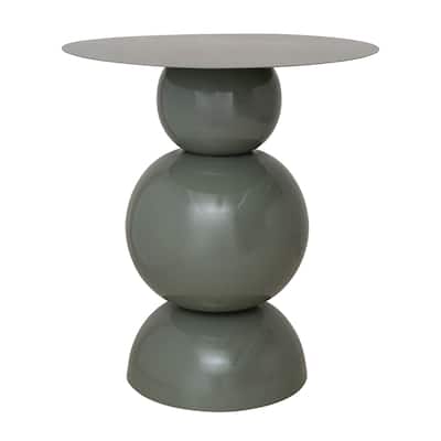 Powder Coated Metal Table with Stacked Base