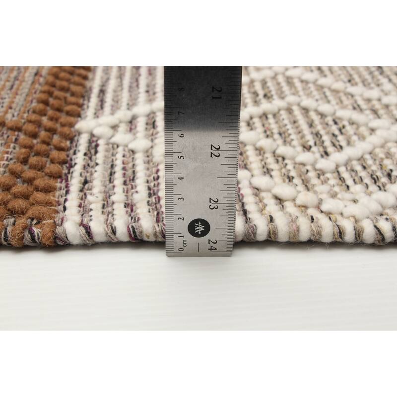 ECARPETGALLERY Braid weave Sienna Multi Color Wool Rug - 5'0 x 8'2