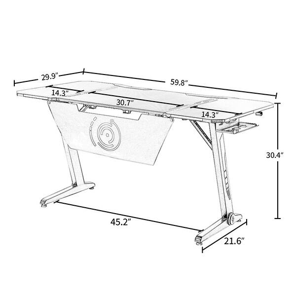 Z Type Computer Table Home Office Gaming Desk Pro- Z Shaped PC Computer Table for Gamer Pro ...