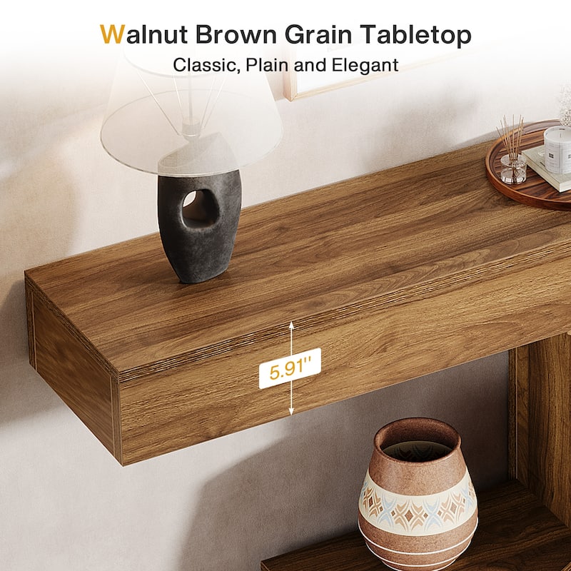 63-Inch Wood Console Sofa Hallway Foyer Table for Entryway