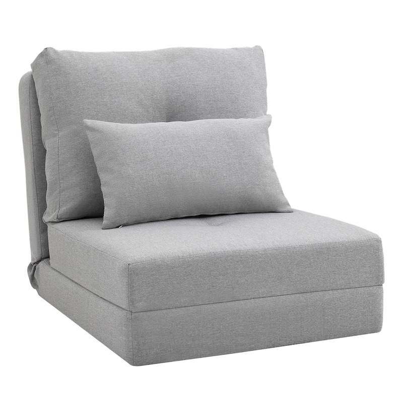 23.5" 2-in-1 Folding Chaise Lounge Chair