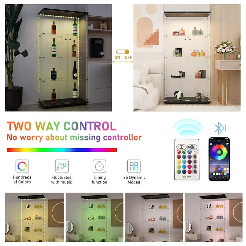Tempered Glass Display Cabinet,Storage Cabinet,File Cabinet,with LED