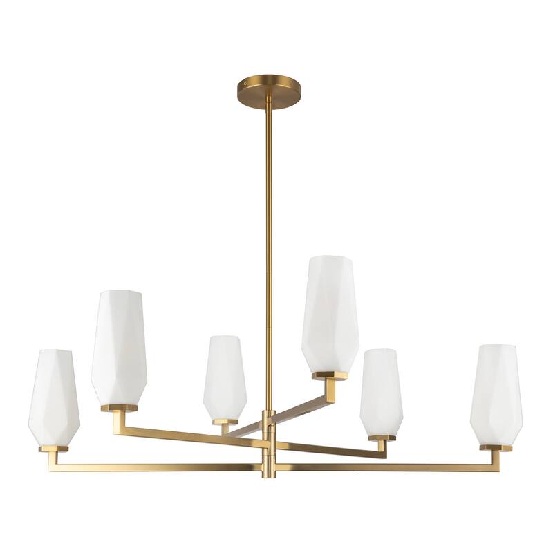 Alora Lighting CH424135 Krysta 6 Light 35" Wide Chandelier