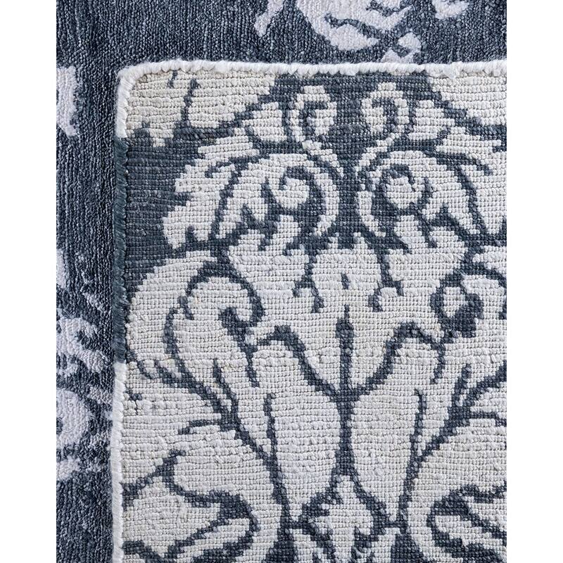 Modern One-of-a-Kind Hand-Knotted Area Rug - White, 9' 2" x 12' 4" - 9' 2" x 12' 4"