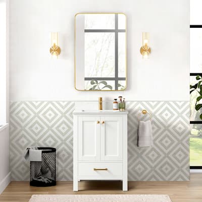 Shannon 24" Single Vanity with Composite Stone Countertop without Mirror