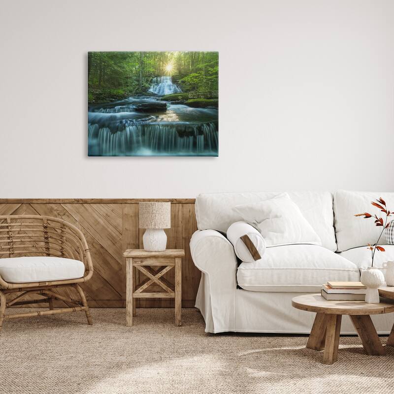 Stupell Rocky Waterfall Landscape Canvas Wall Art Design by Patrick Zephyr