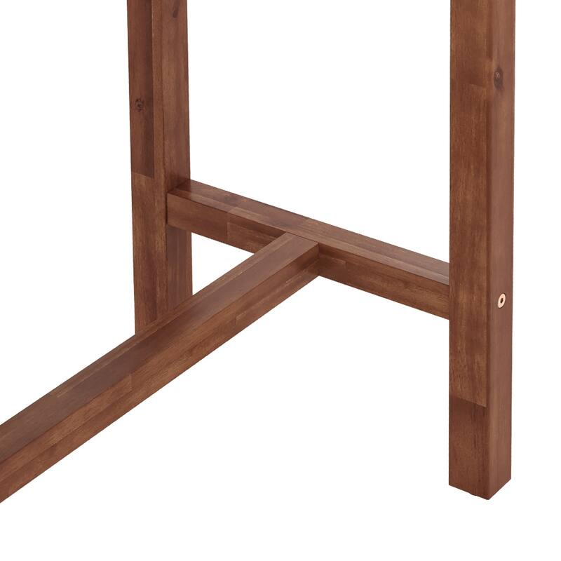 Casual 45 in. Outdoor & Indoor Rectangular Patio Bar Table Wood Dining Table