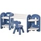 preview thumbnail 20 of 25, Qaba Kids Table and Chair Set, Storage Desk with Bookshelf for Study, Crafts, and Homeschooling
