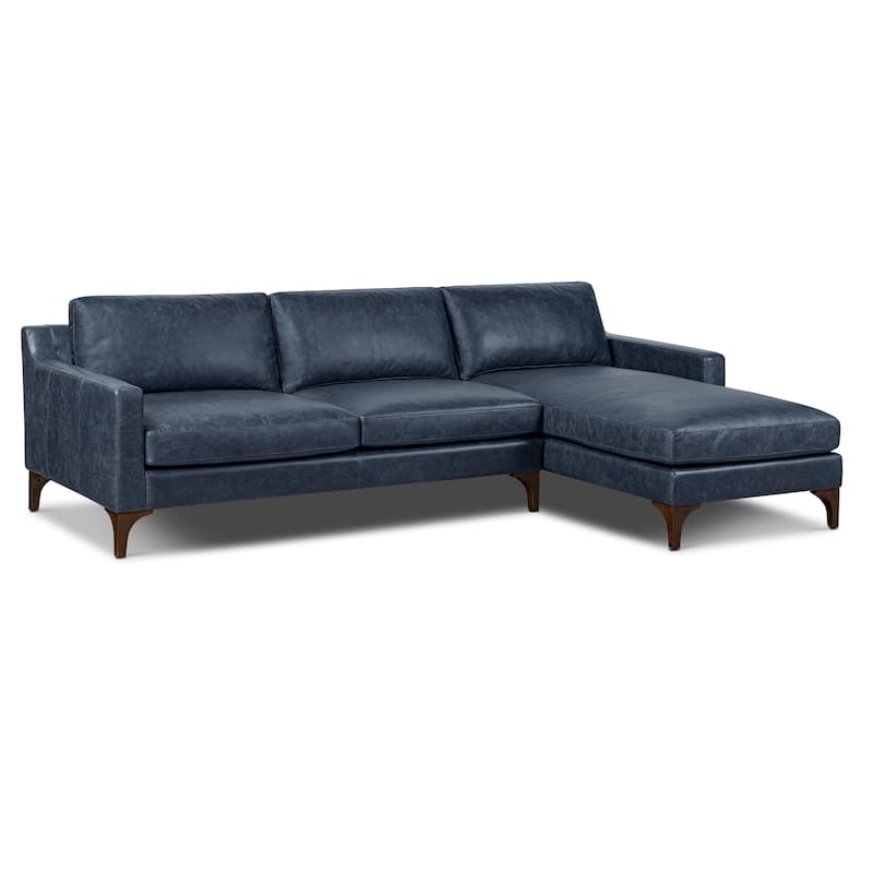 Poly & Bark Sorrento Sectional - Genuine Italian Leather