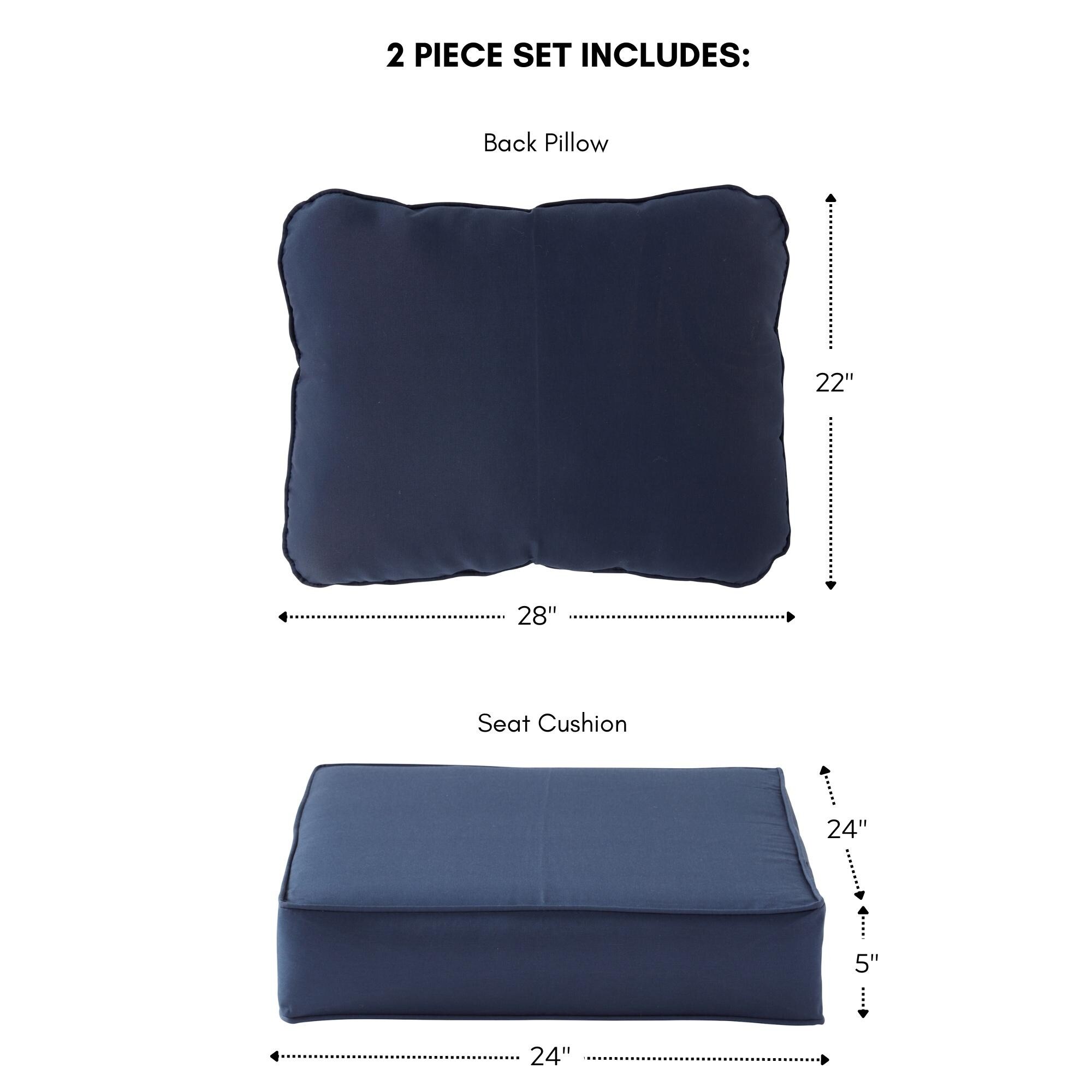 28 inch deep outdoor cushions outlet