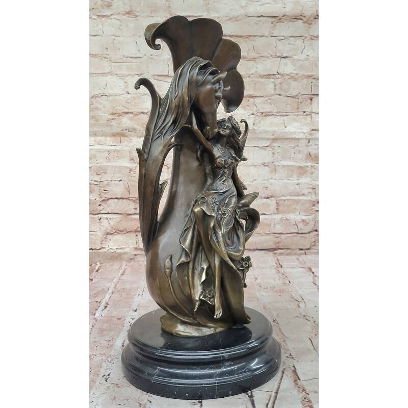 Bronze Fairy And Horse Sculpture – Enchanting Fantasy Statue For Home Or Garden Decor