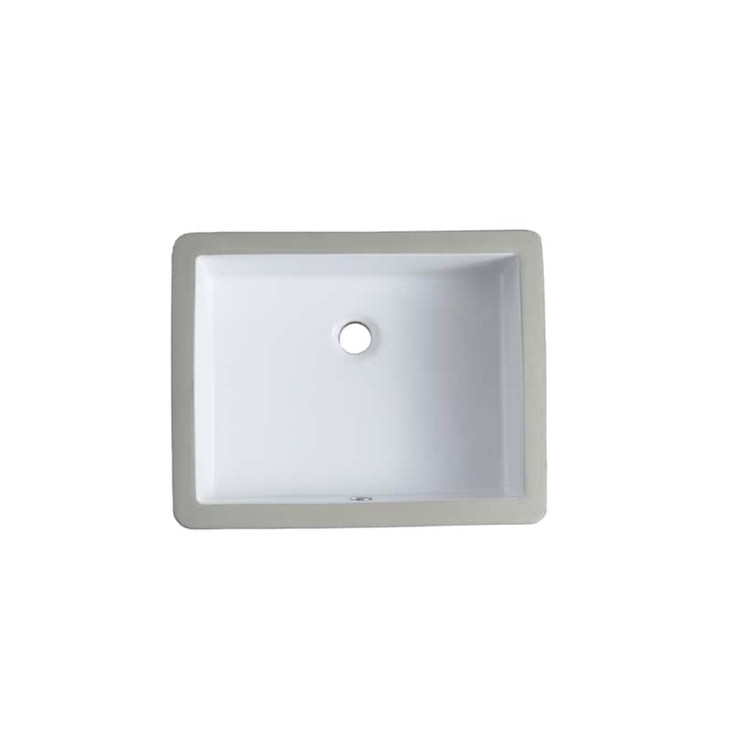 Isla Undermount Ceramic Basin Sink, Glossy White