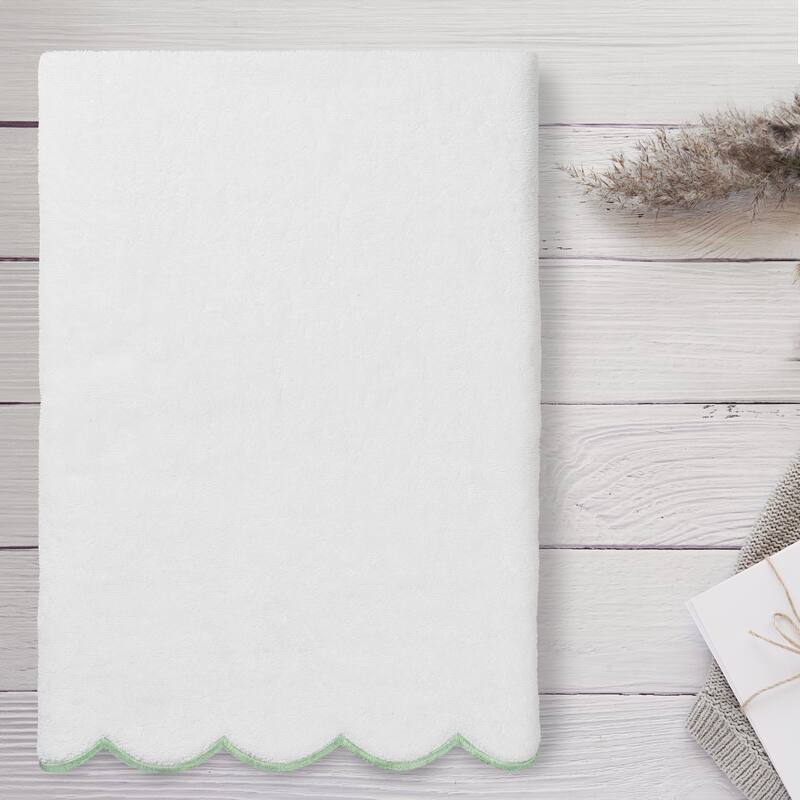 Authentic Hotel and Spa 100% Turkish Cotton ADORNIA Scallop Bath Towel