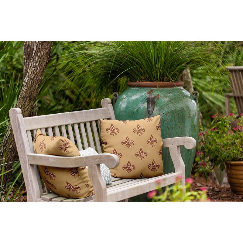 Fleur de Lis Indoor/Outdoor Throw Pillow