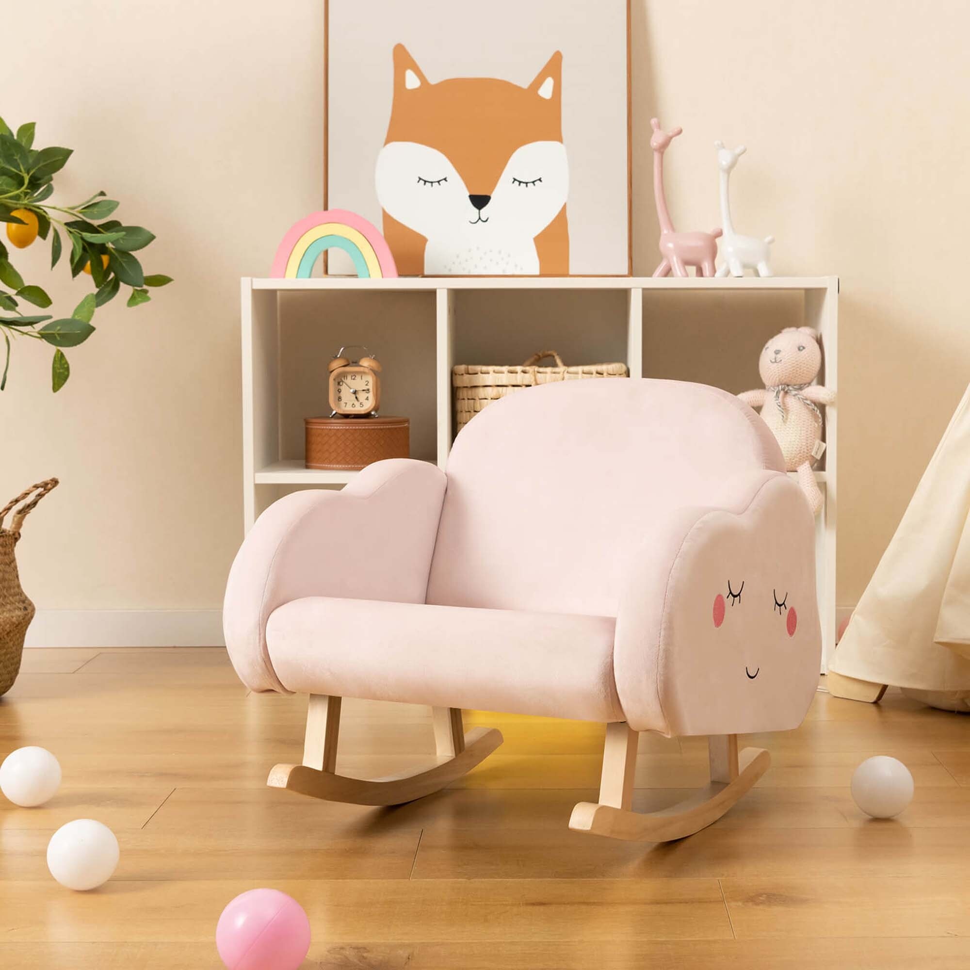 Toddler Rocking Chair Children s Velvet Rocker Kids Armchair Pink On Sale Bed Bath Beyond 39904530