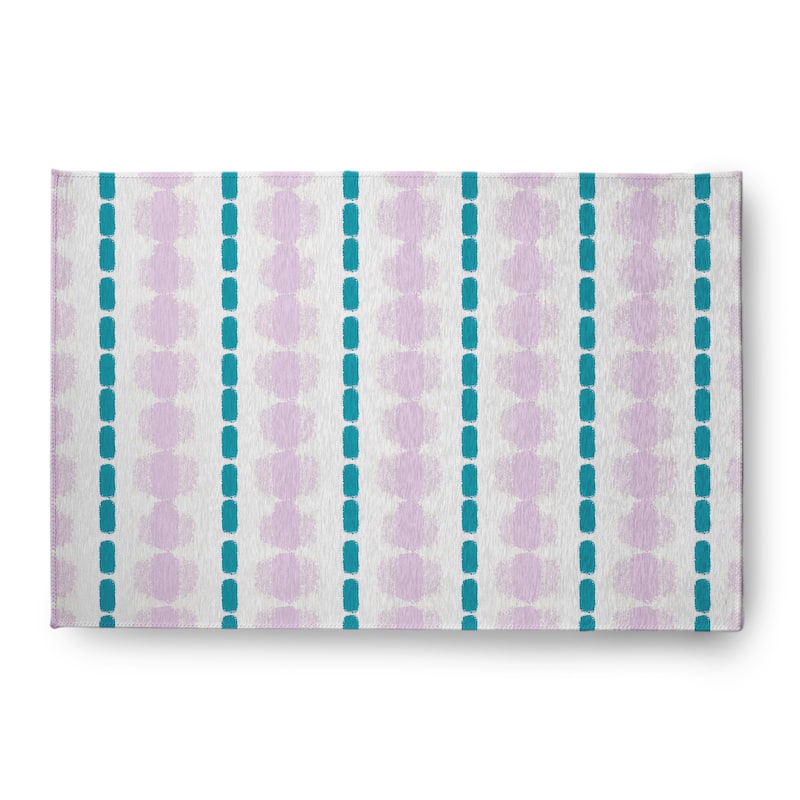 Watercolor Stripe Spring Chenille Rug - Purple-Blue - 4' x 6'