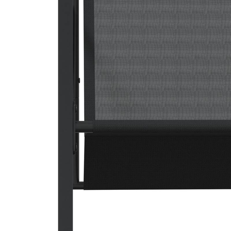 vidaXL Garden Dining Set Black - 42.1 x 129.9 x 28.3 in