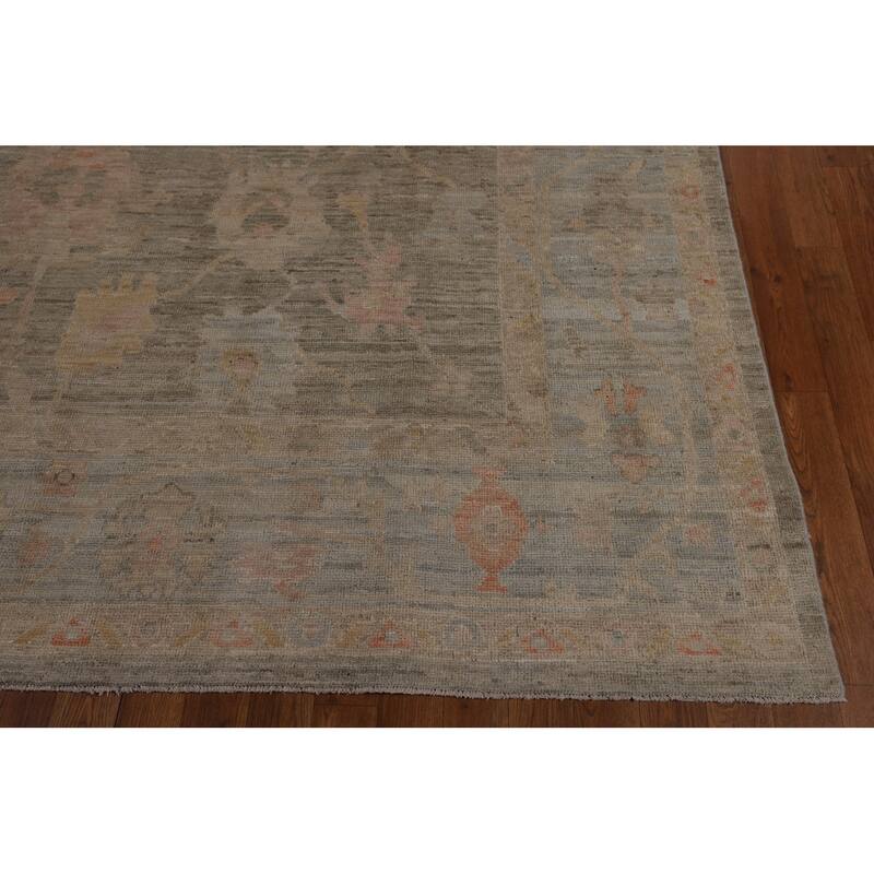 Transitional Oushak Turkish Area Rug Handmade Wool Carpet - 8'0"x 9'9"