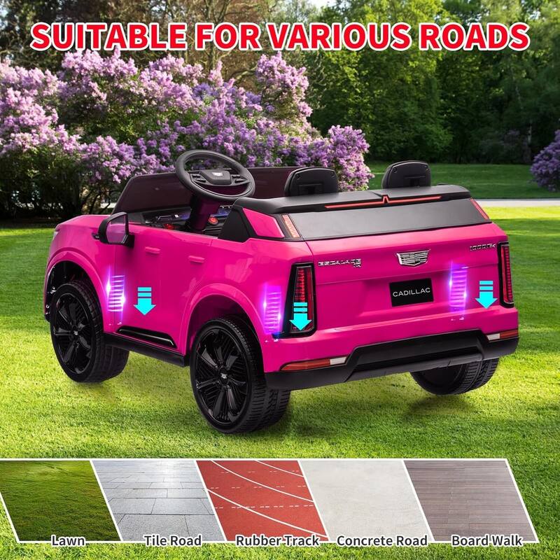 24V Electric 2-Seater Licensed Cadillac Kids Ride-on Car Toy for Kids Best Gifts