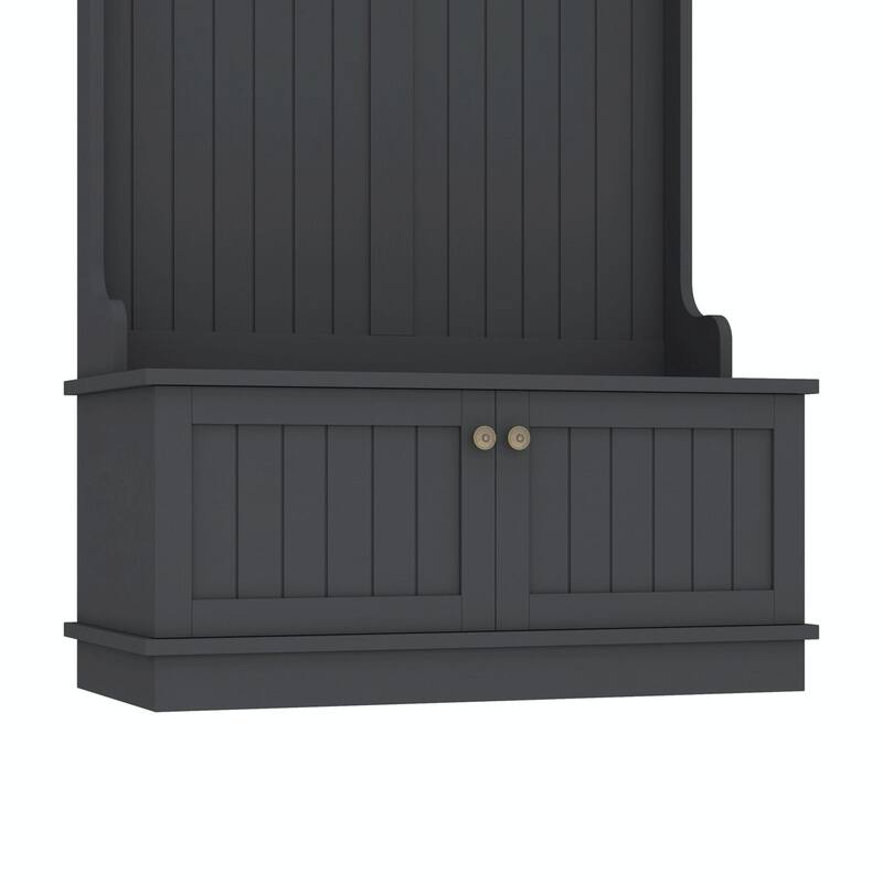 Hall Tree with Storage Shoe Bench for Entryway - 4-in-1 Coat Rack Design with Hooks
