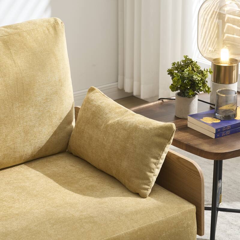 Foldable Sofa Bed Recliner, 3-In-1 Convertible Sleeper, Suitable For Small Spaces, With Three Pillows
