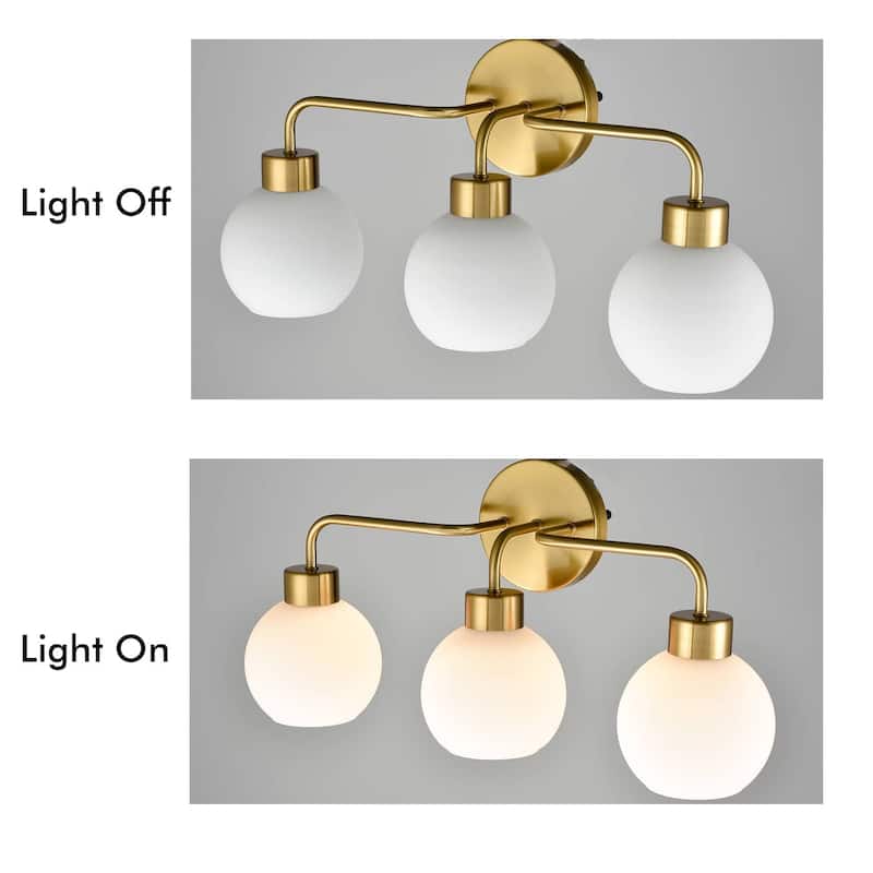 Tenerife Brass Modern Bath Vanity Light / Wall Sconce