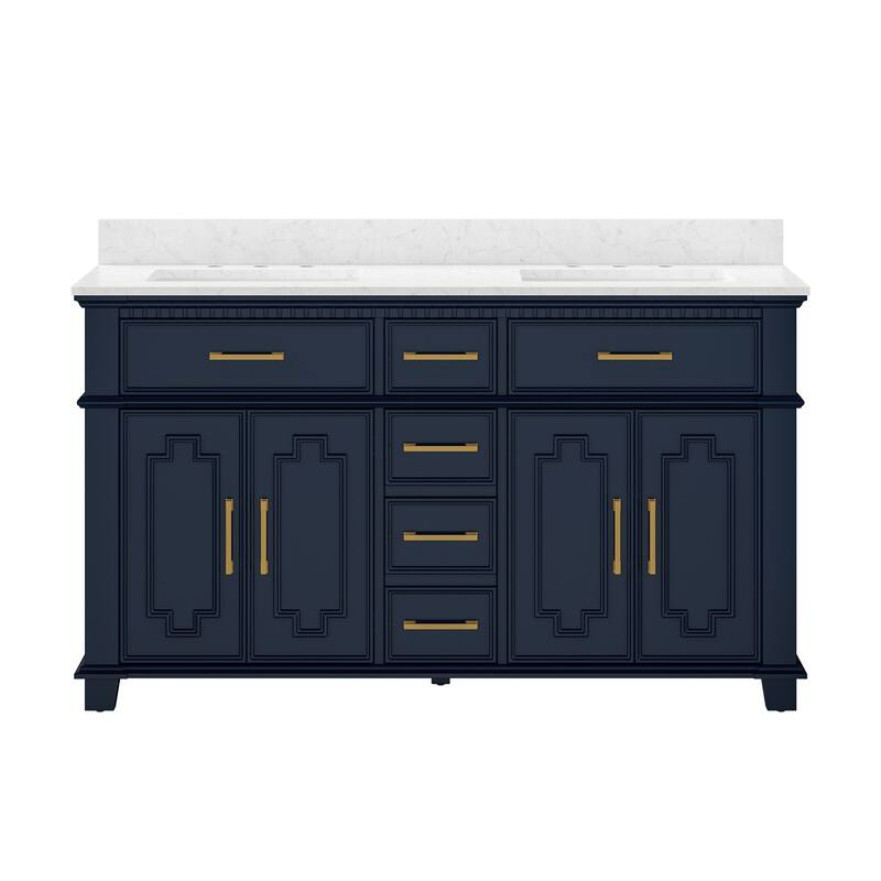 36 Inch Bathroom Vanity with Sink, Soft-Close Sliding Drawers & Cabinet, Bathroom Vanity Cabinet Set in White