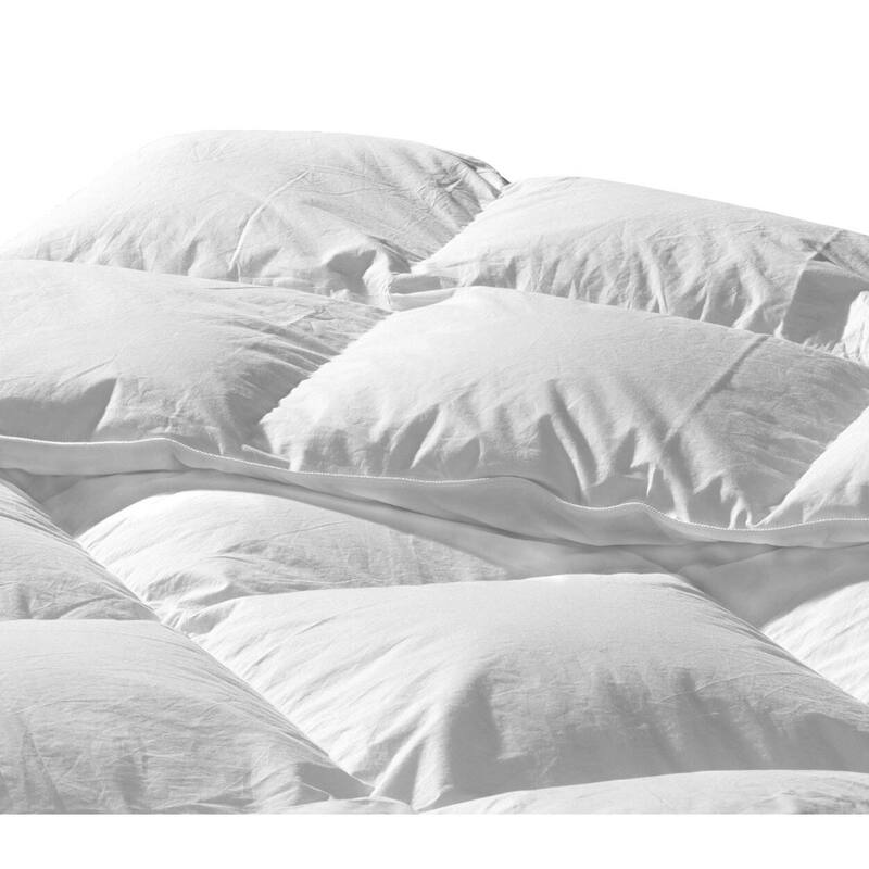 Highland Feather White Goose Feather Duvet/Comforter All Seasons 233TC Casing with Corner Ties - California King