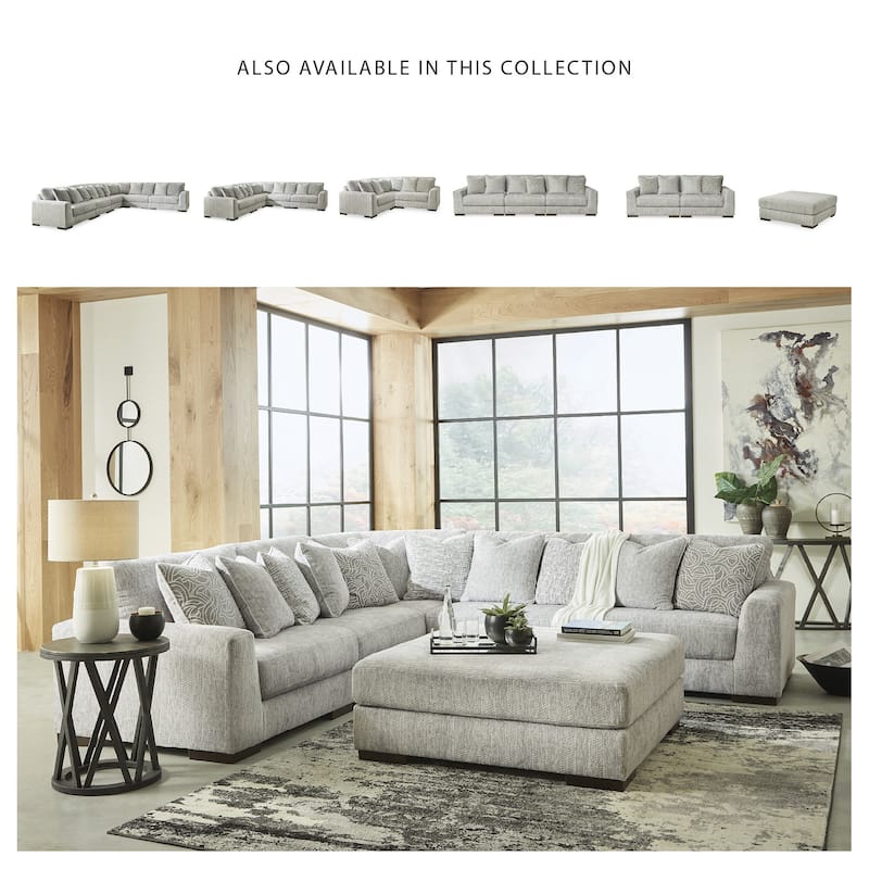 Signature Design by Ashley Regent Park Pewter 5-Piece Sectional - 132"W x 132"D x 39"H