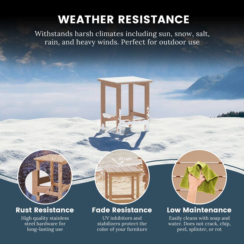 Laguna Hdpe All Weather Outdoor Patio Rocking Chairs With Side Table (3-Piece Set)
