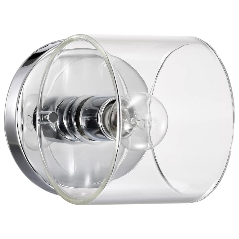 Marlowe 1 Light Vanity Polished Nickel with Clear Glass - Polished Nickel