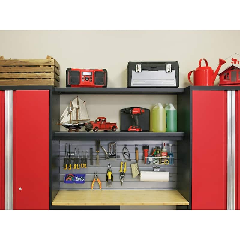 NewAge Products Bold Series 11-pc. Steel Garage Cabinet Set with 72" Integrated Display Shelf