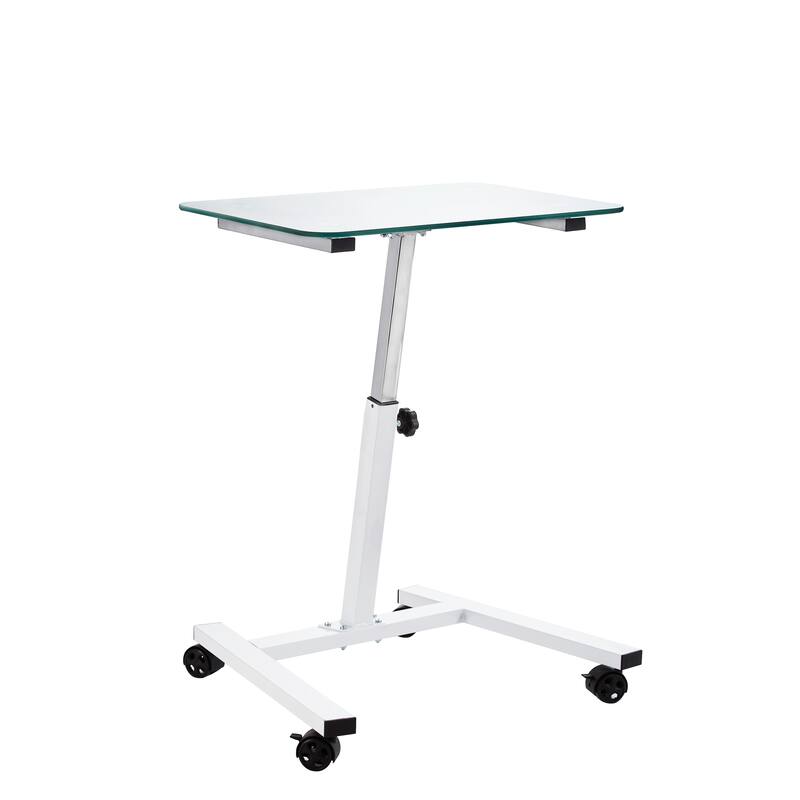 airLIFT 23.6" Tempered Glass Height Adjustable Mobile Laptop Desk Cart