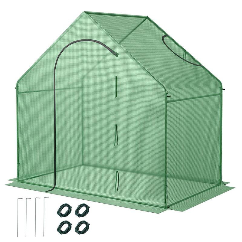 Costway 6 x 3 x 5.5FT Mini Walk-in Greenhouse with PE Cover Rustproof - See Details