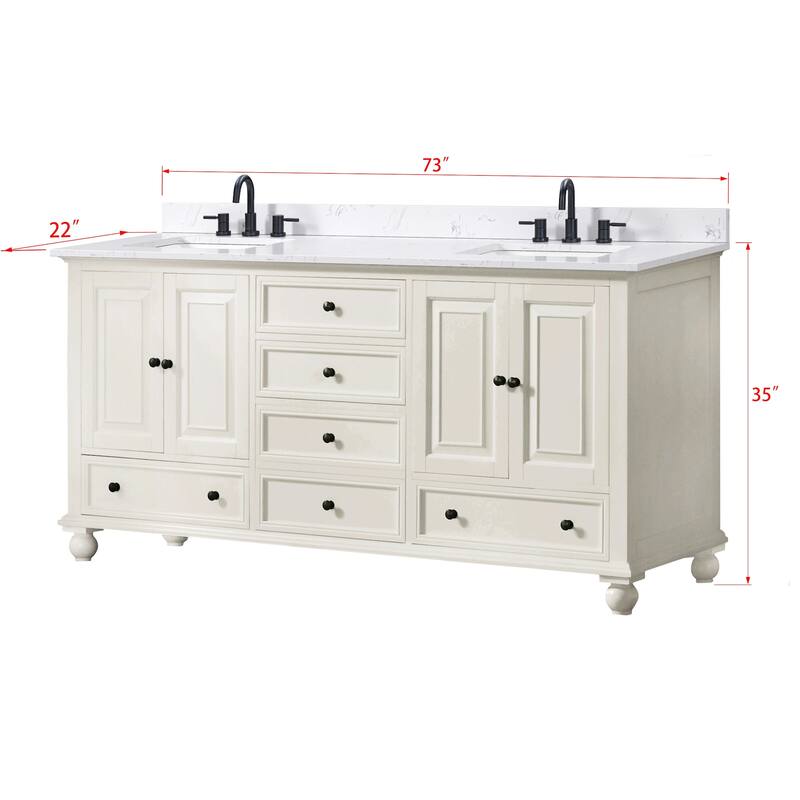 Avanity THOMPSON-VS73-E Thompson 72" Free Standing Double Basin Vanity