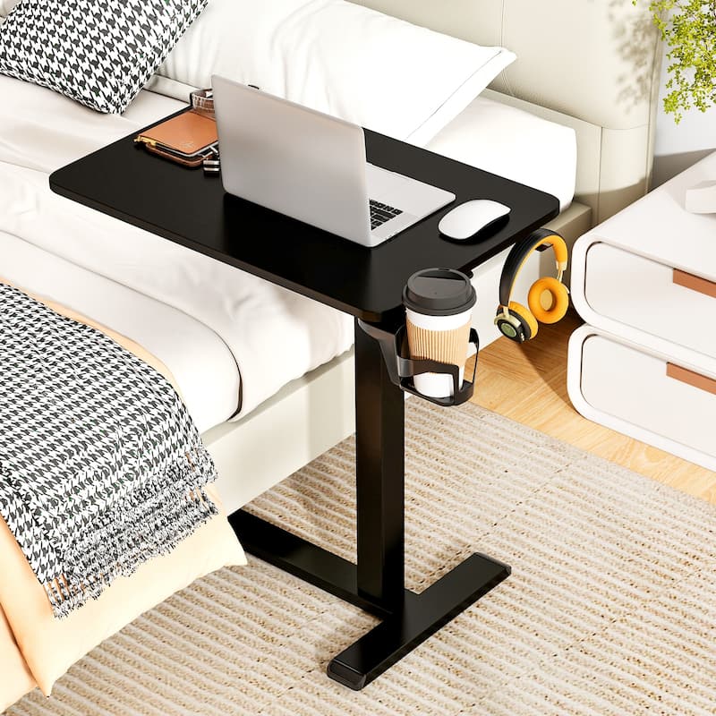 Engineered Wood Mobile Standing Desk with Adjustable Height