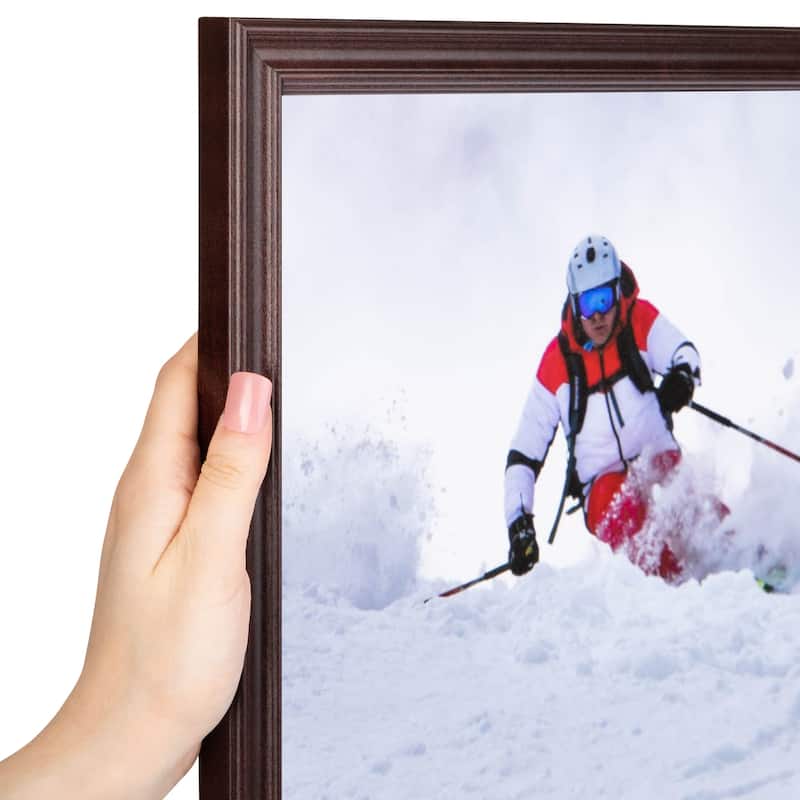 ArtToFrames Classic Waves 14x14 Inch Picture Frame, 1.00 Inch Wood Poster Frame Available in Multiple Colors (60823-14x14) - Cherry on Maple - 14x14