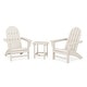 preview thumbnail 13 of 14, POLYWOOD Vineyard 3-Piece Adirondack Set with South Beach 18-inch Side Table Sand