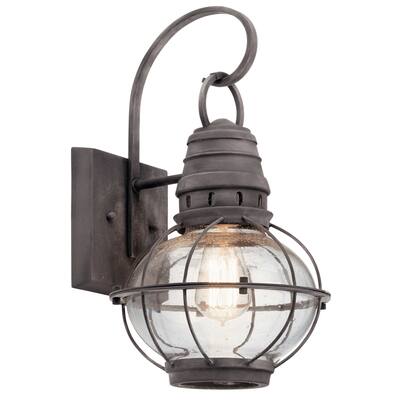 Harbur Lighting One Light Outdoor Wall Mount Bridge Point Weathered - Exact Size