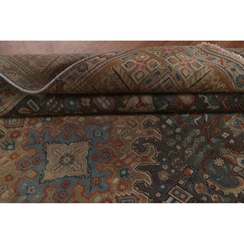 Gray Over-Dyed Tabriz Persian Vintage Rug Hand-Knotted Wool Carpet - 6'7"x 9'6"
