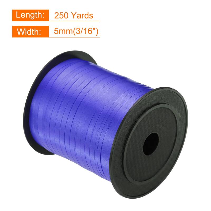 Curling Ribbon Crimped Balloon String Metallic 3/16" for Decoration - Dark Blue - 250 Yards