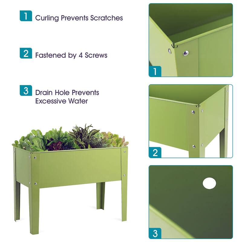 Raised Garden Bed Elevated Planter Metal Plant Box